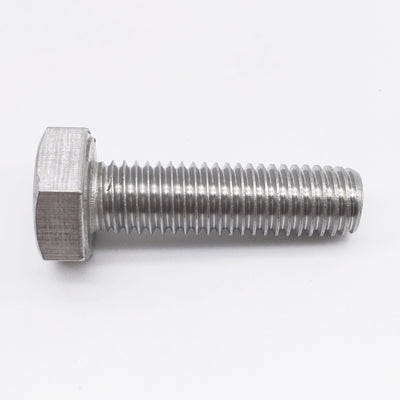 Lot Of 10 Hex Head Bolts - 3/8-24 Thread, 1-3/4 Inch Long, 18-8 Stainless Steel, New Old Stock